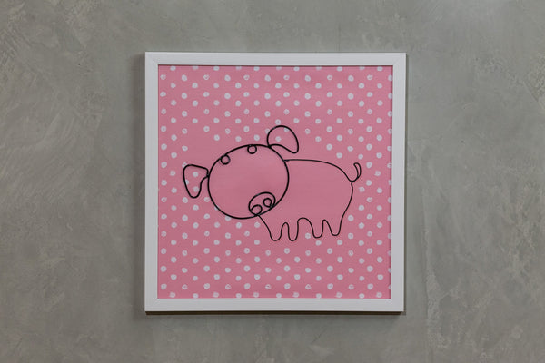 Pink Pig Wall Decor 16" x 16" - Casa Febus - Home • Design